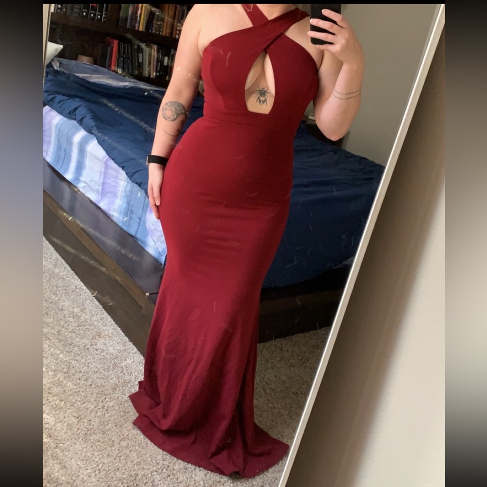 Wine red long Prom dress, formal dress, evening gown